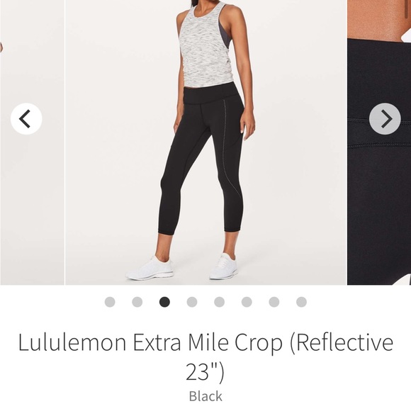Black Lululemon cropped leggings - Picture 2 of 12